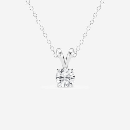 0.50 CT Round Moissanite Diamond Solitaire Necklace