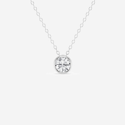 0.50 CT Round Moissanite Diamond Solitaire Necklace