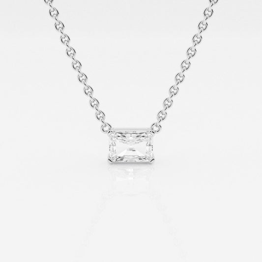 0.50 CT Radiant Moissanite Diamond Solitaire Necklace