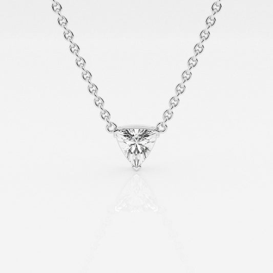 0.50 CT Trillion Moissanite Diamond Solitaire Necklace