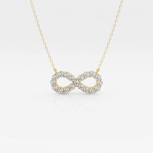 1.0 TCW Round Moissanite Diamond Infinity Necklace