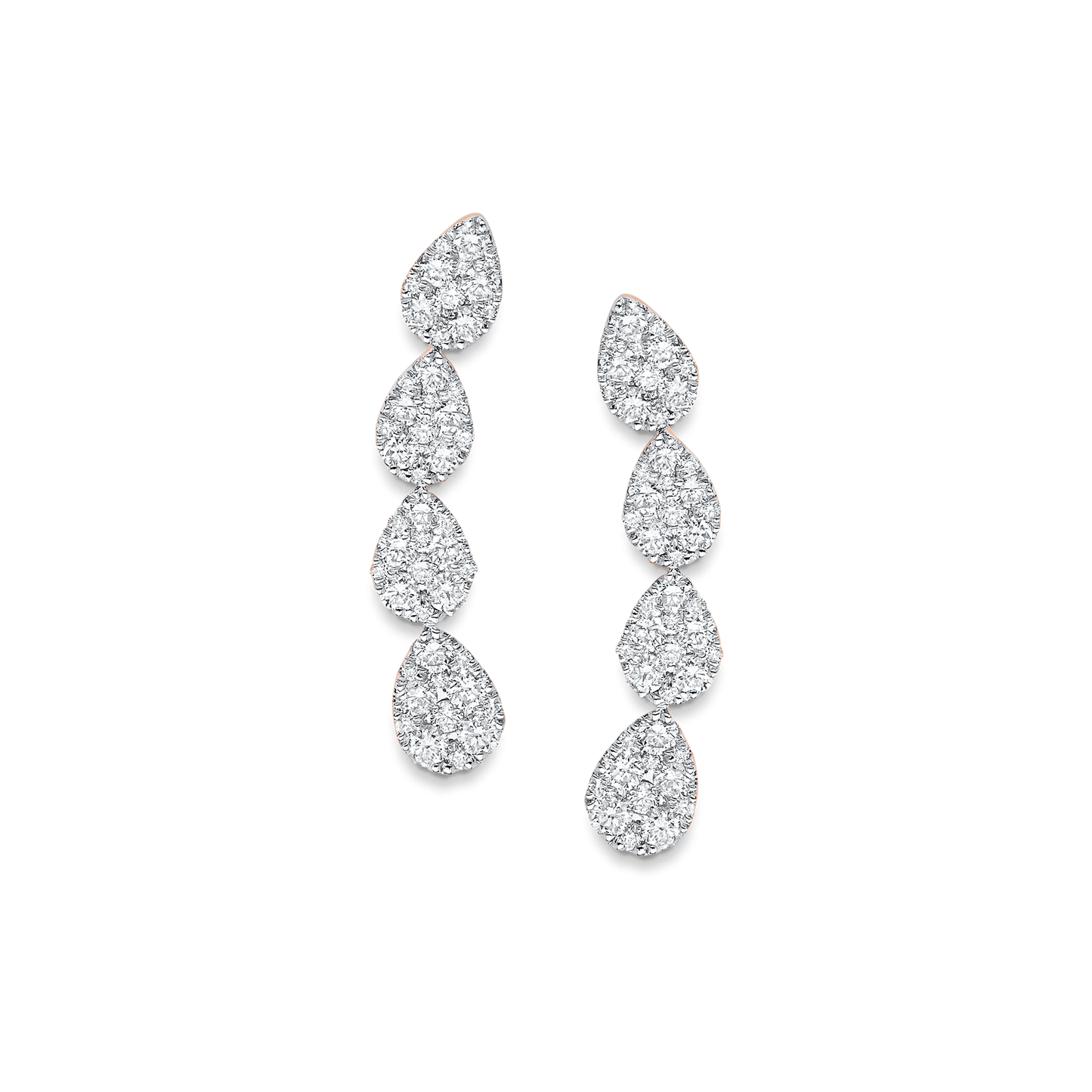 0.64 TCW Round Moissanite Diamond Ear Crawler Earrings