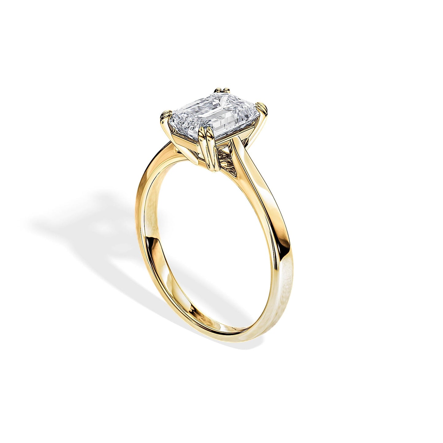 1.75 CT Emerald Moissanite Solitaire Engagement Ring