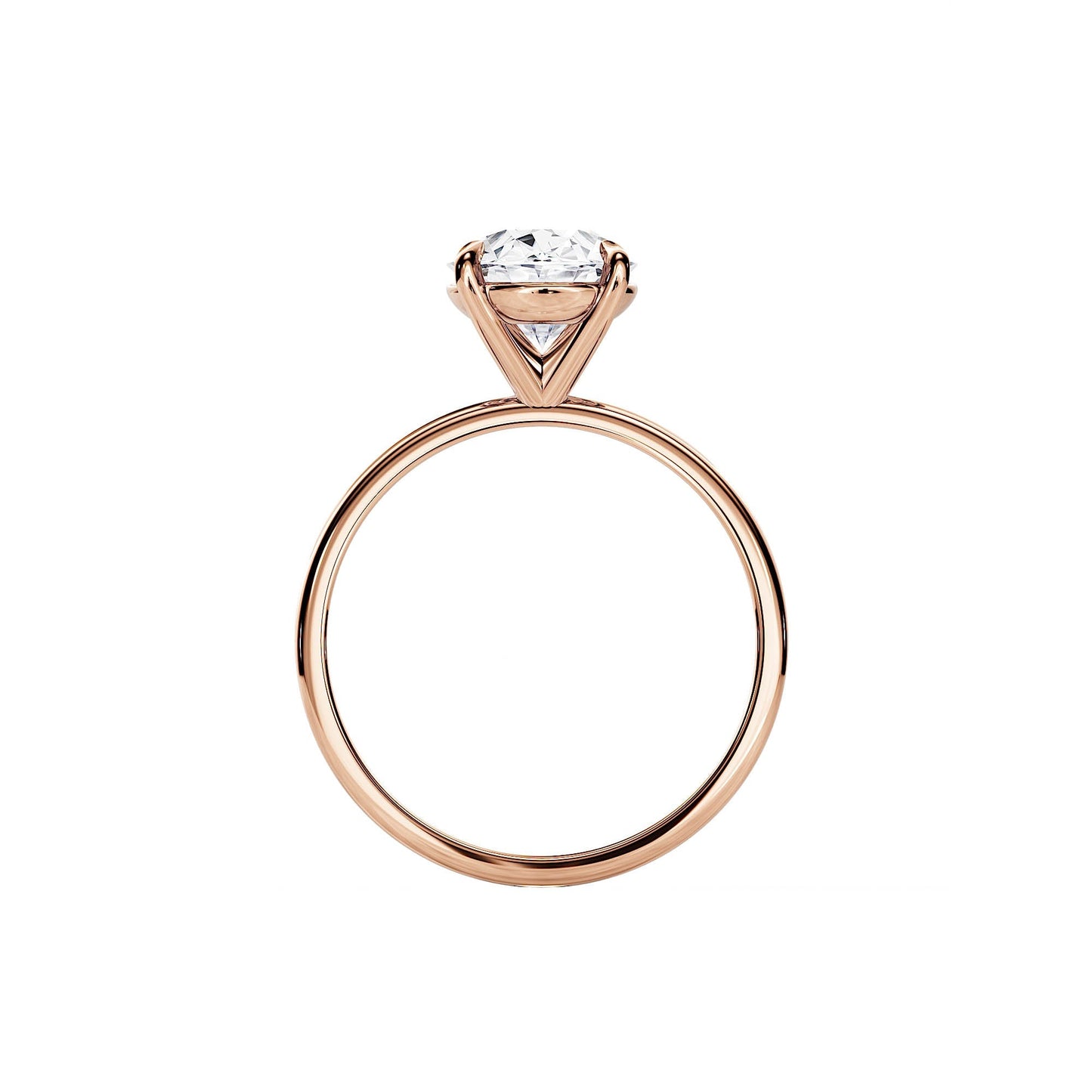 3.0 CT Oval Moissanite Solitaire  Engagement Ring