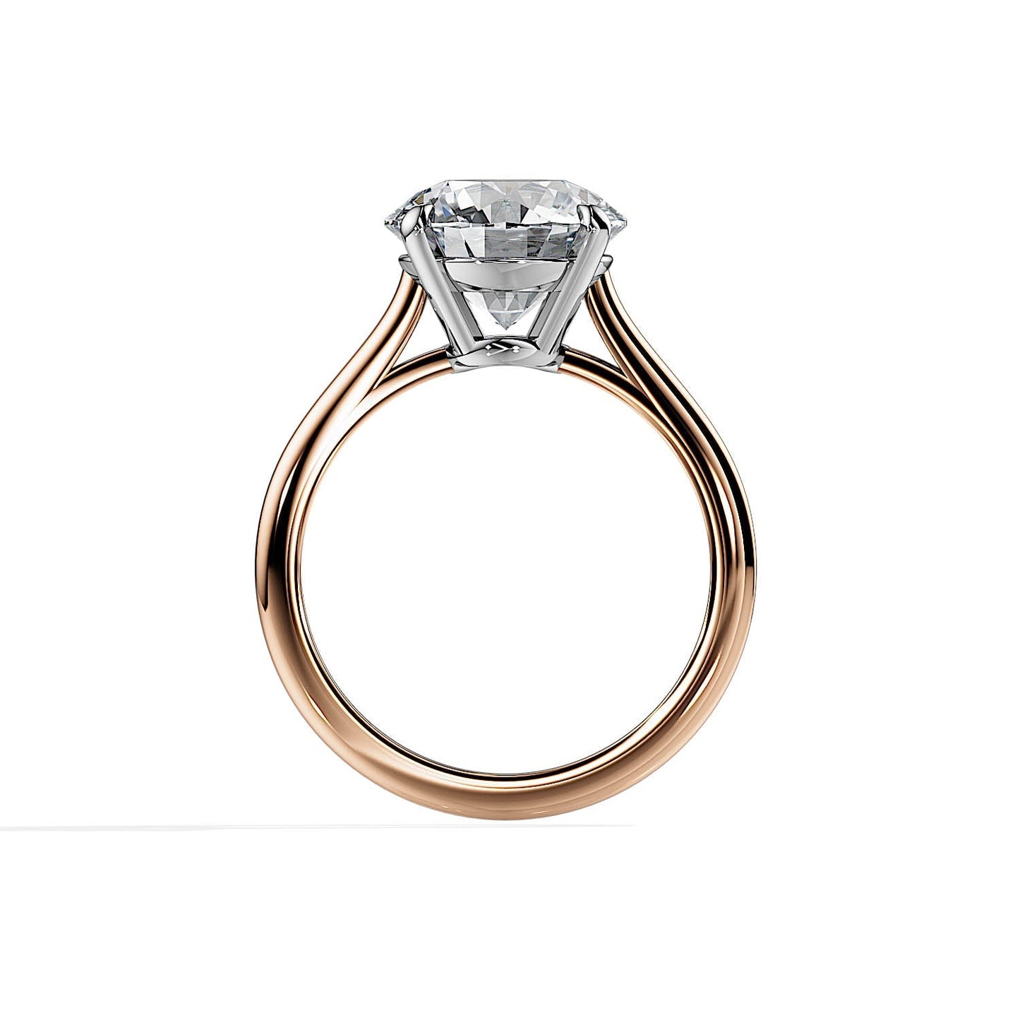 3.6 CT Round Solitaire Moissanite Engagement Ring