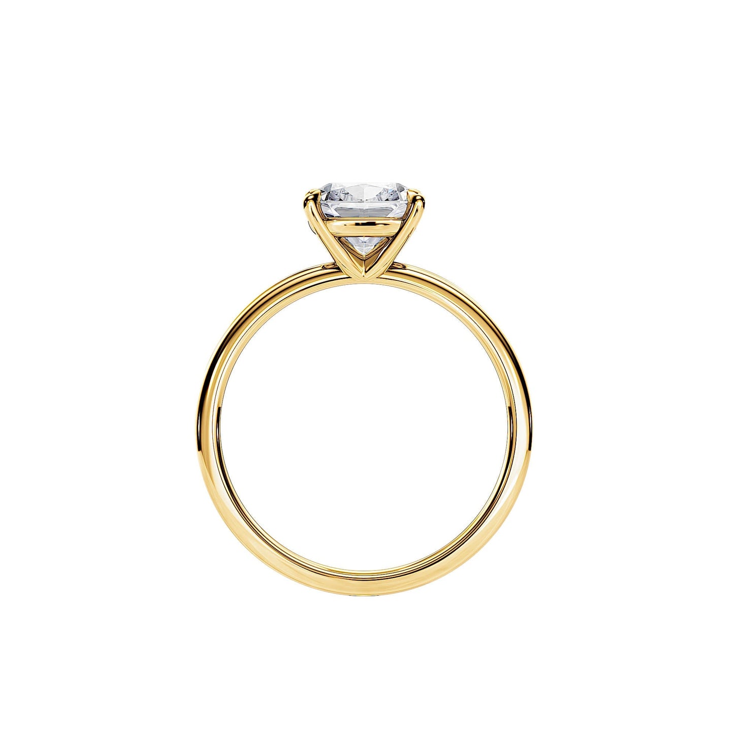2.0 CT Cushion Moissanite Solitaire  Engagement Ring