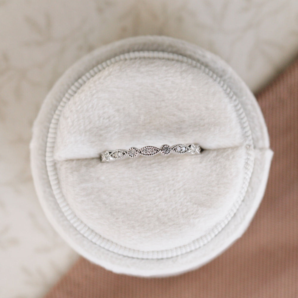 0.11ct Round Brilliant Cut Unique Moissanite Diamond Full Eternity Wedding Band