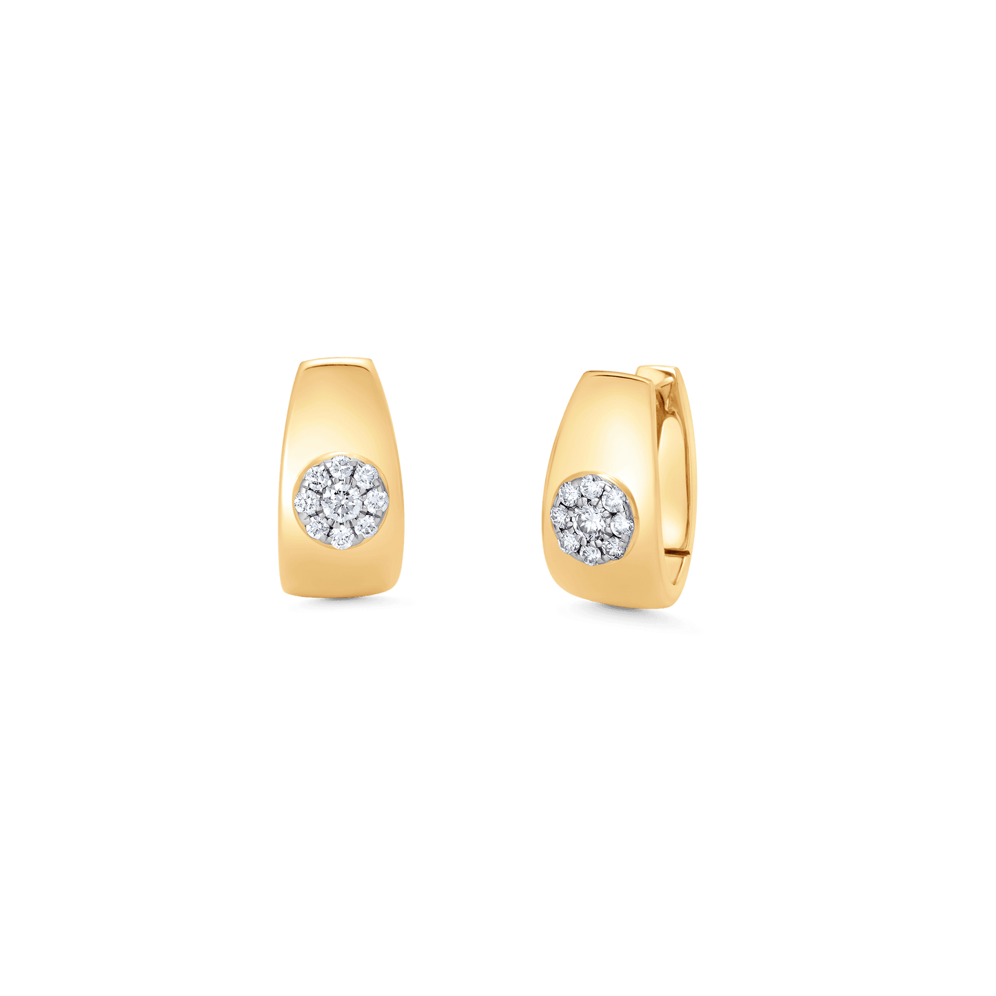 0.23 TCW Round Moissanite Diamond Huggie Earrings