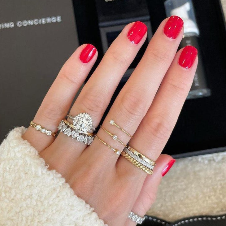 Heart Shaped Eternity Diamond Wedding Band For Women