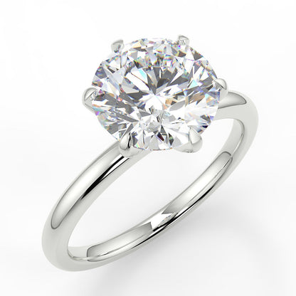 2.0 CT Round Moissanite Solitaire Engagement Ring