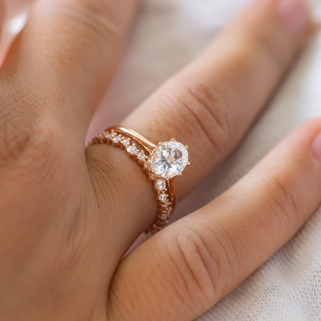 Round Brilliant Cut Full  Eternity Wedding Band