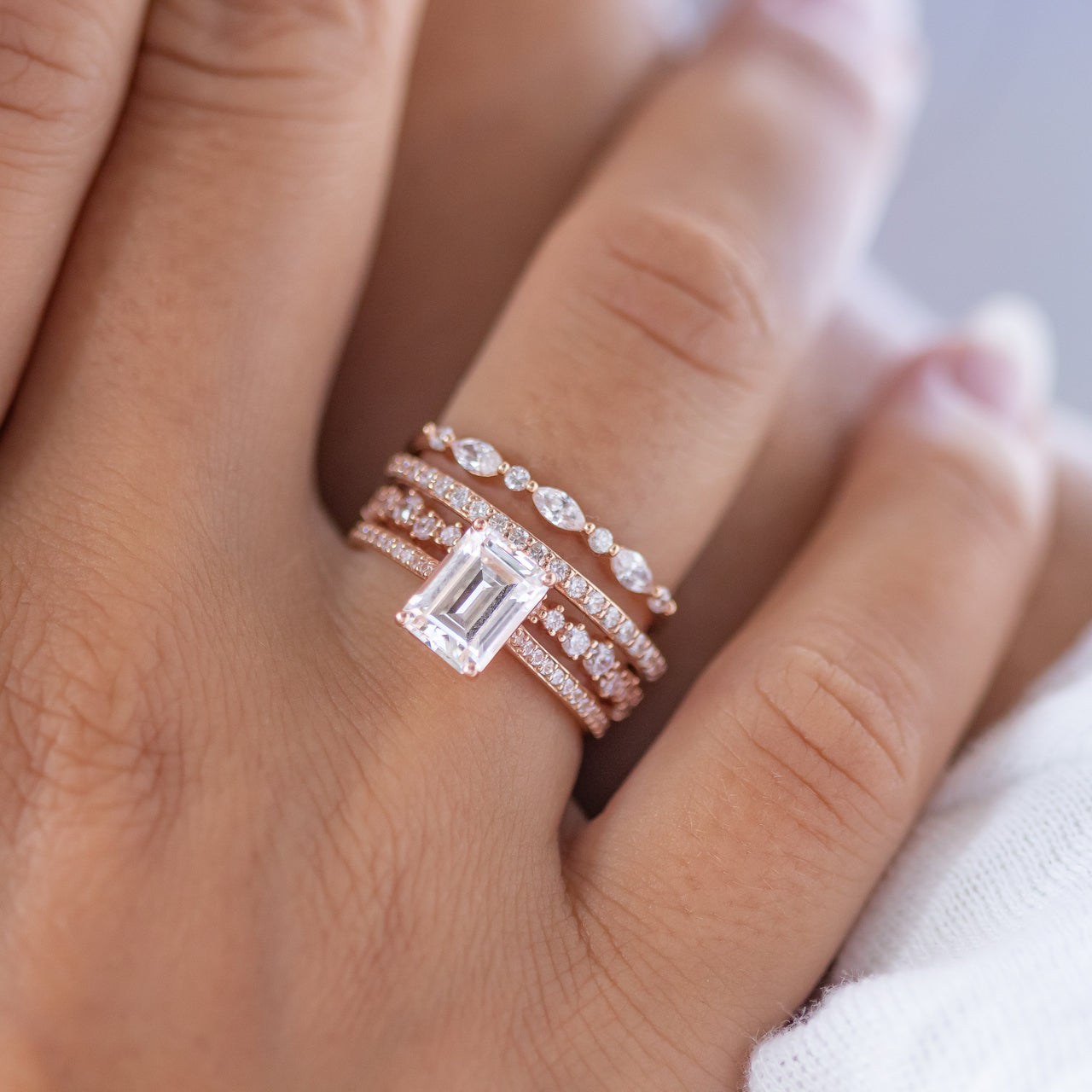 Round Brilliant Cut Full Eternity Wedding Band