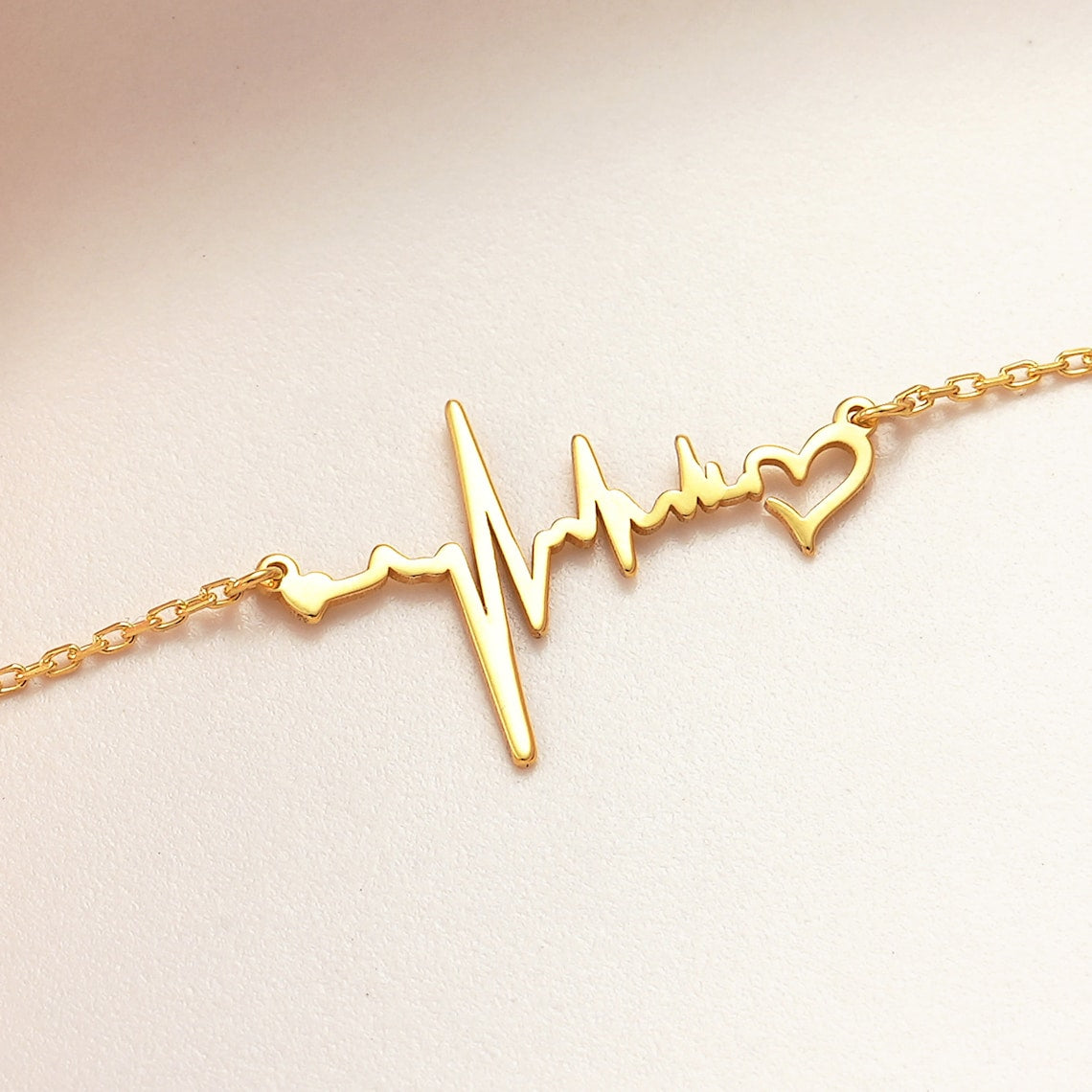 Dainty Heartbeat Necklace for Her