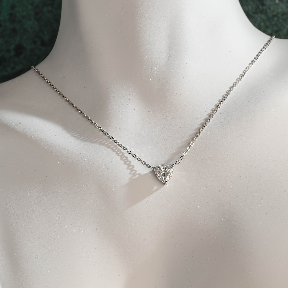 1.0 CT Trillion Moissanite Diamond Solitaire Necklace