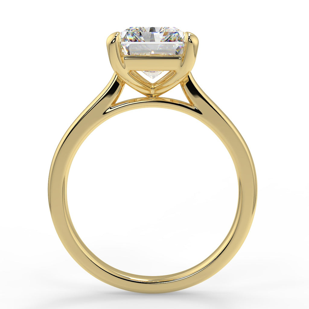 2.50 CT Radiant Moissanite Solitaire Engagement Ring