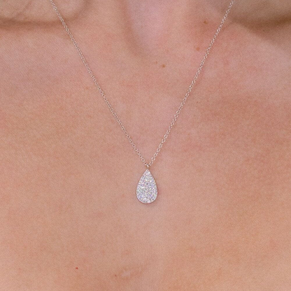 0.19 TCW Pear Moissanite Minimalist Necklace