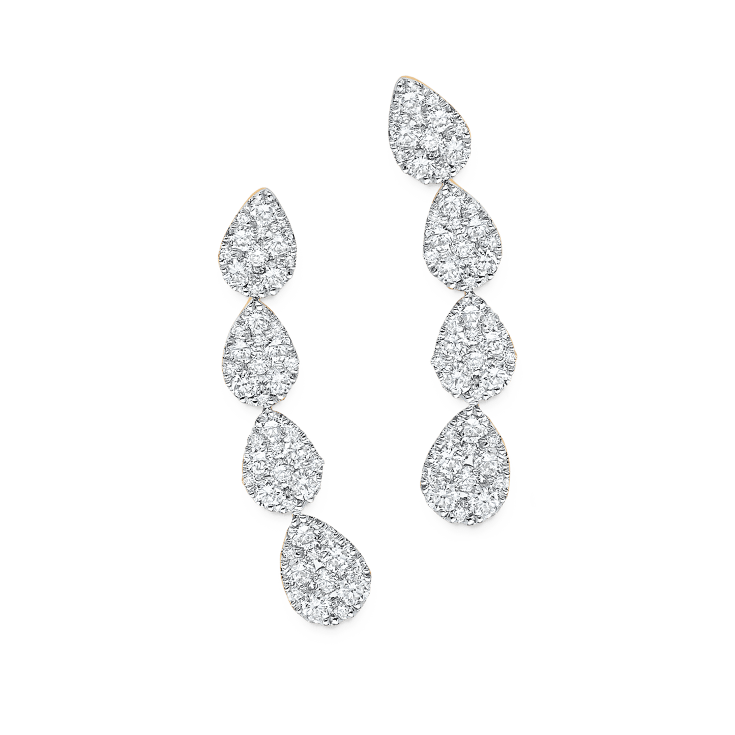 0.64 TCW Round Moissanite Diamond Ear Crawler Earrings