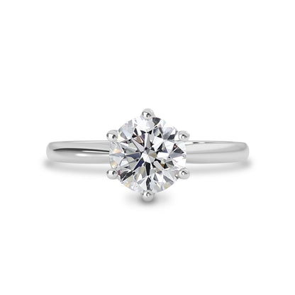 1.30 CT Round Moissanite Solitaire Engagement Ring