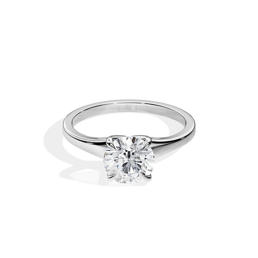 1.50 CT Round Moissanite Solitaire Prong Setting Engagement Ring